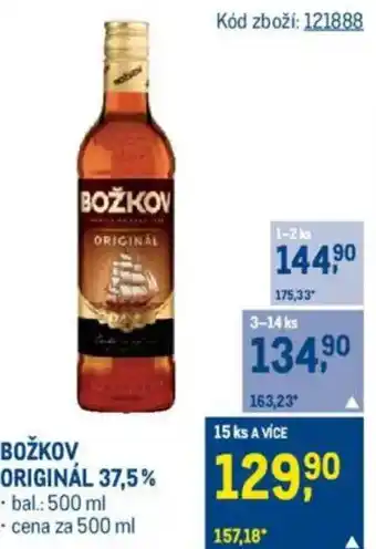 Makro BOŽKOV Originál 37,5% nabídka