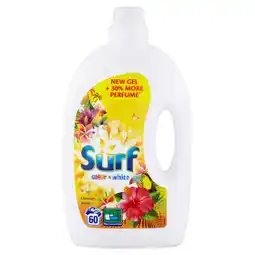 Lidl Surf prací gel 60 dávek, vybrané druhy 3l nabídka