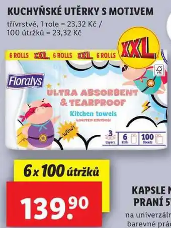 Lidl KUCHYŇSKÉ UTĚRKY S MOTIVEM, 6x 100 útržků nabídka