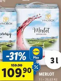 Lidl MERLOT, 3 l nabídka