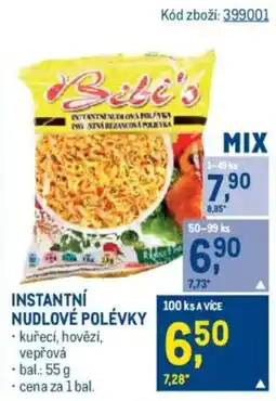 Makro Instantní nudlové polévky nabídka