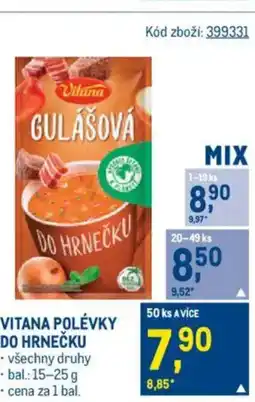 Makro VITANA Polévky do hrnečku nabídka