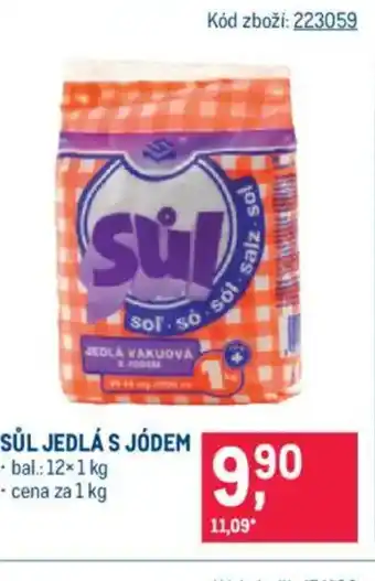 Makro Sůl jedlá s jódem nabídka