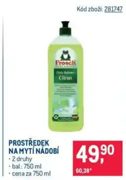 Makro Prostředek na mytí nádobí nabídka