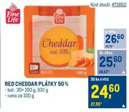 Makro Red cheddar plátky 50% nabídka