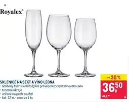 Makro Sklenice na sekt a víno leona nabídka