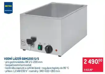 Makro Vodní lázeň gbm1200 s/s nabídka