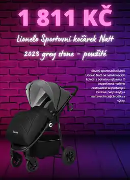 Mall.cz Lionelo sportovní kočárek natt 2023 grey stone stone - použité nabídka