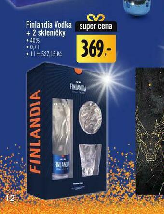 Jip Finlandia vodka + 2 skleničky nabídka
