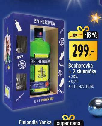 Jip Becherovka + 2 skleničky nabídka