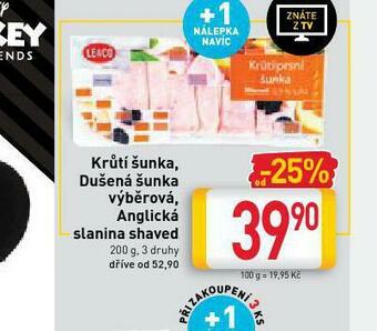 Billa Dušená šunka výběrová nabídka
