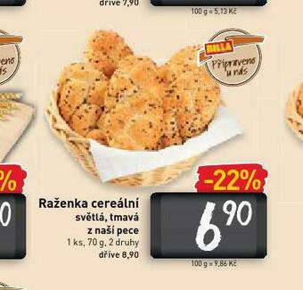 Billa Raženka cereální nabídka
