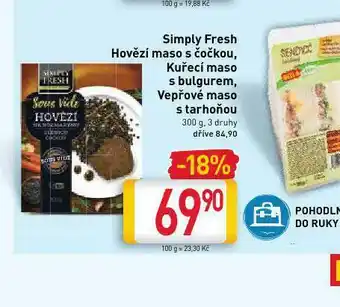 Billa Simply fresh hovězí maso s čočkou nabídka