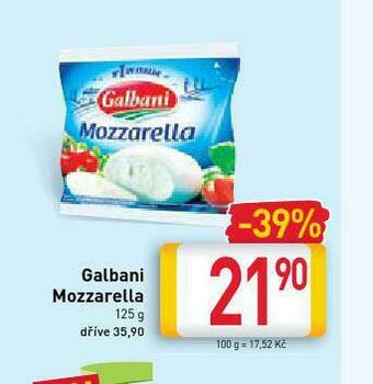 Billa Mozzarella nabídka