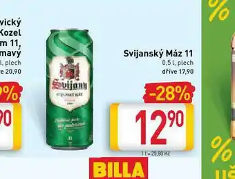 Billa Pivo svijanský máz 11 nabídka