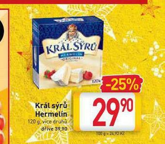 Billa Král sýrů hermelín nabídka