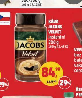 Penny Market Káva jacobs velvet instantní nabídka