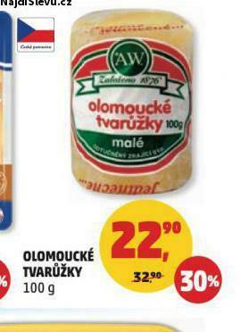 Penny Market Olomoucké tvarůžky nabídka
