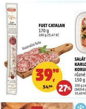 Penny Market Fuet catalan nabídka