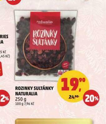 Penny Market Rozinky sultánky naturalia nabídka