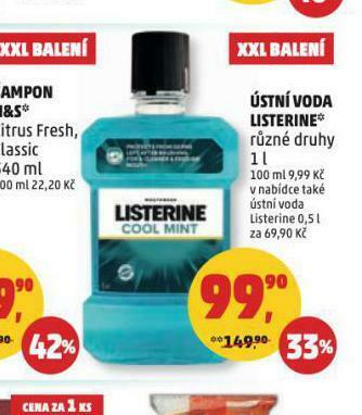 Penny Market Listerine ústní voda nabídka
