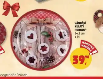 Vánoční kulatý podnos