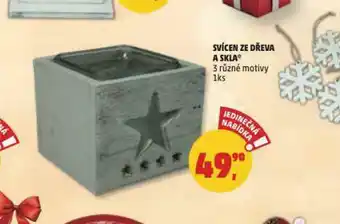 Penny Market Svícen ze dřeva a skla nabídka