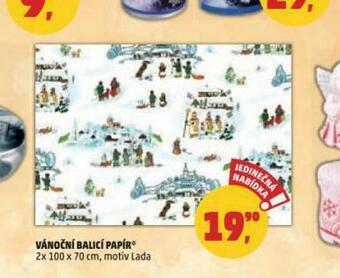 Penny Market Vánoční balicí papír nabídka