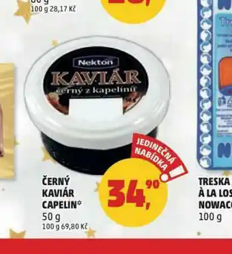 Černý kaviár capelin