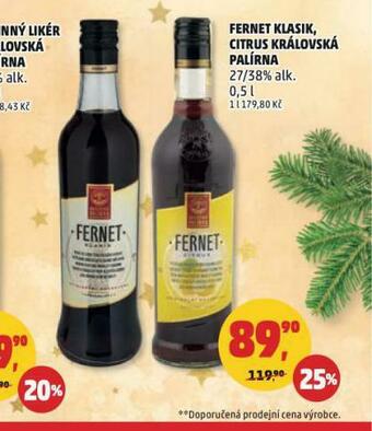 Fernet citrus královská palírna