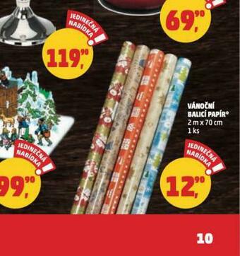 Penny Market Vánoční balicí papír nabídka