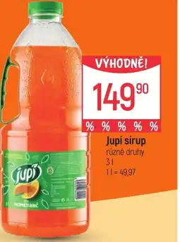 Globus Jupí sirup různé druhy nabídka