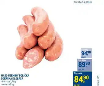 Makro Maso uzeniny polička oderská klobása nabídka