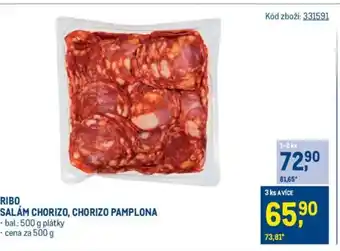 Makro Ribo salám chorizo, chorizo pamplona nabídka