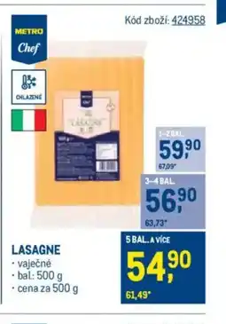 Makro Lasagne nabídka