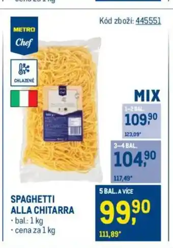 Makro Spaghetti alla chitarra nabídka