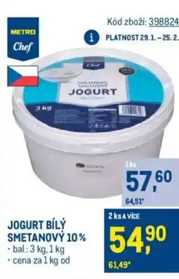 Makro Jogurt bílý smetanový 10% nabídka