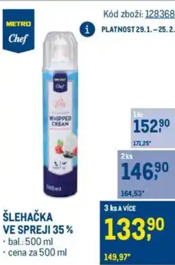 Makro Šlehačka ve spreji 35% nabídka