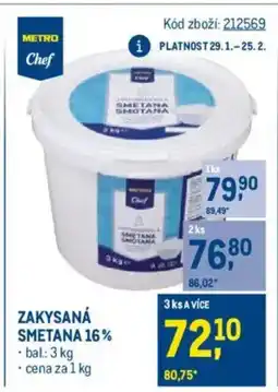 Makro Zakysaná smetana 16% nabídka