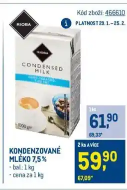 Makro Kondenzované mléko 7,5% nabídka