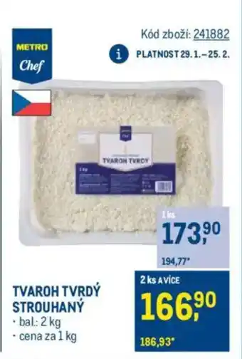 Makro Tvaroh tvrdý strouhaný nabídka