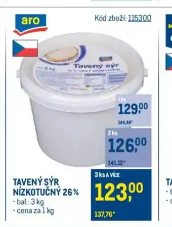 Makro Tavený sýr nízkotučný 26% nabídka