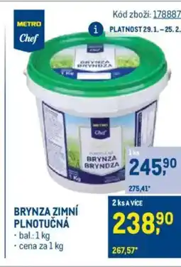 Makro Brynza zimní plnotučná nabídka