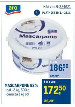 Makro Mascarpone 82% nabídka