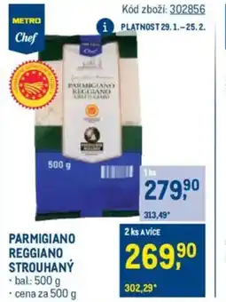 Makro Parmigiano reggiano strouhaný nabídka