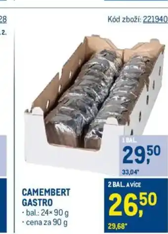 Makro Camembert gastro nabídka