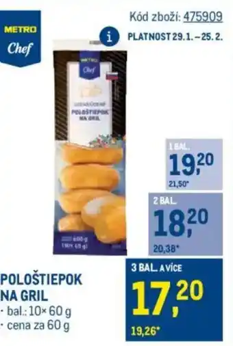 Makro Polostiepok na gril nabídka