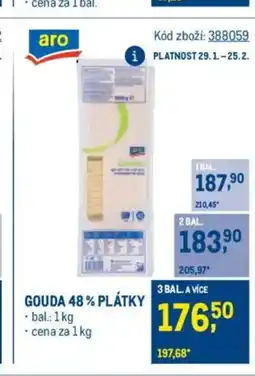 Makro Gouda 48% plátky nabídka