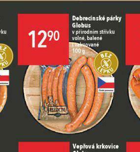 Globus Debrecínské párky nabídka