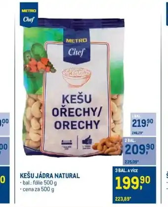 Makro Kešu jádra natural nabídka